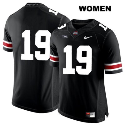 Women's NCAA Ohio State Buckeyes Chris Olave #19 College Stitched No Name Authentic Nike White Number Black Football Jersey AG20A45IH